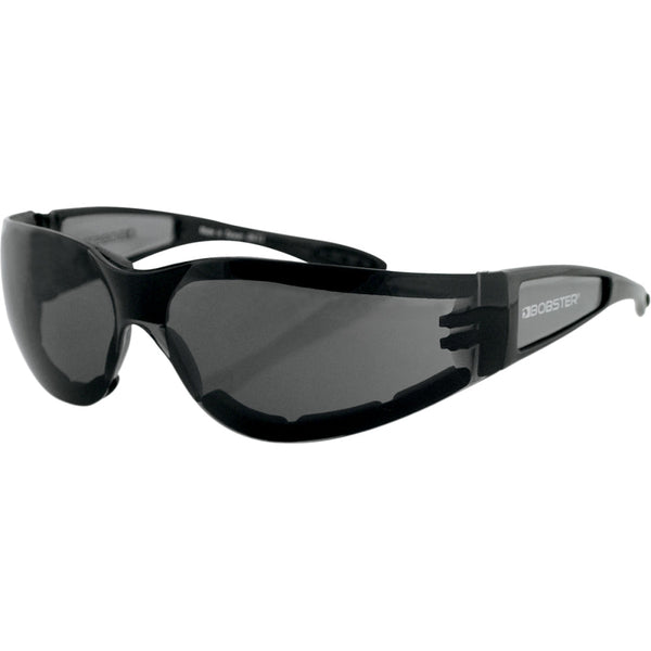 Bobster Shield II Sunglasses - Gloss Black - Smoke Lens ESH201