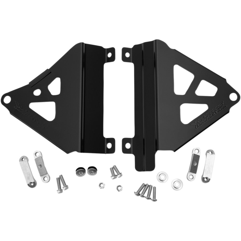 WORKS CONNECTION Radiator Brace Set - Black - Honda 18-B719