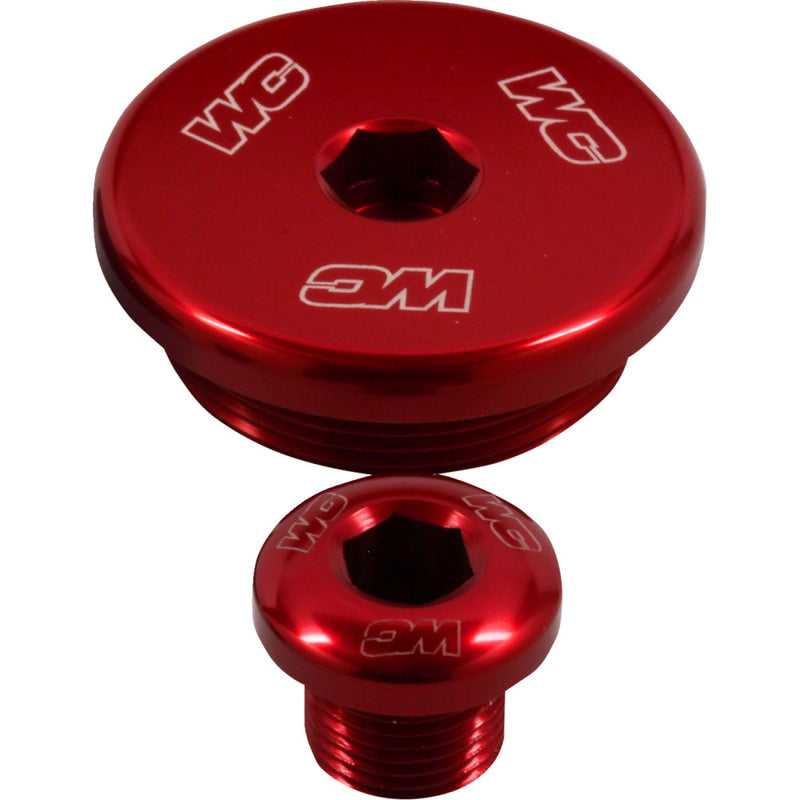 WORKS CONNECTION Engine Timing Plug - Red - Kawasaki/Suzuki 24-575