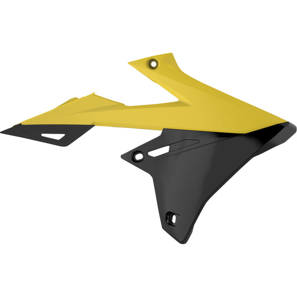 Polisport Radiator Cover - '01 RM Yellow/Black - RMZ 450 8421100001