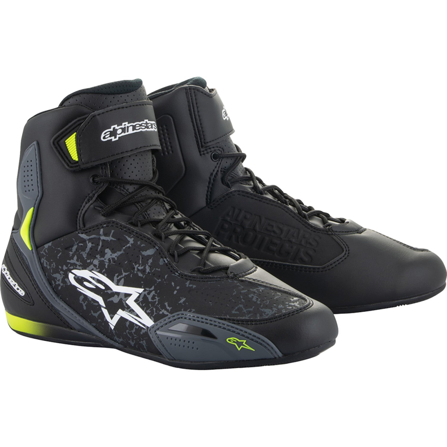 ALPINESTARS Faster-3 Shoes - Black/Yellow - US 11.5 2510219-155-11.5