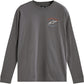 ALPINESTARS Full Face Long-Sleeve T-Shirt - Charcoal - Medium 12337120018M