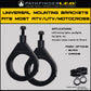 Light Mounting Bracket 39mm Black Pair