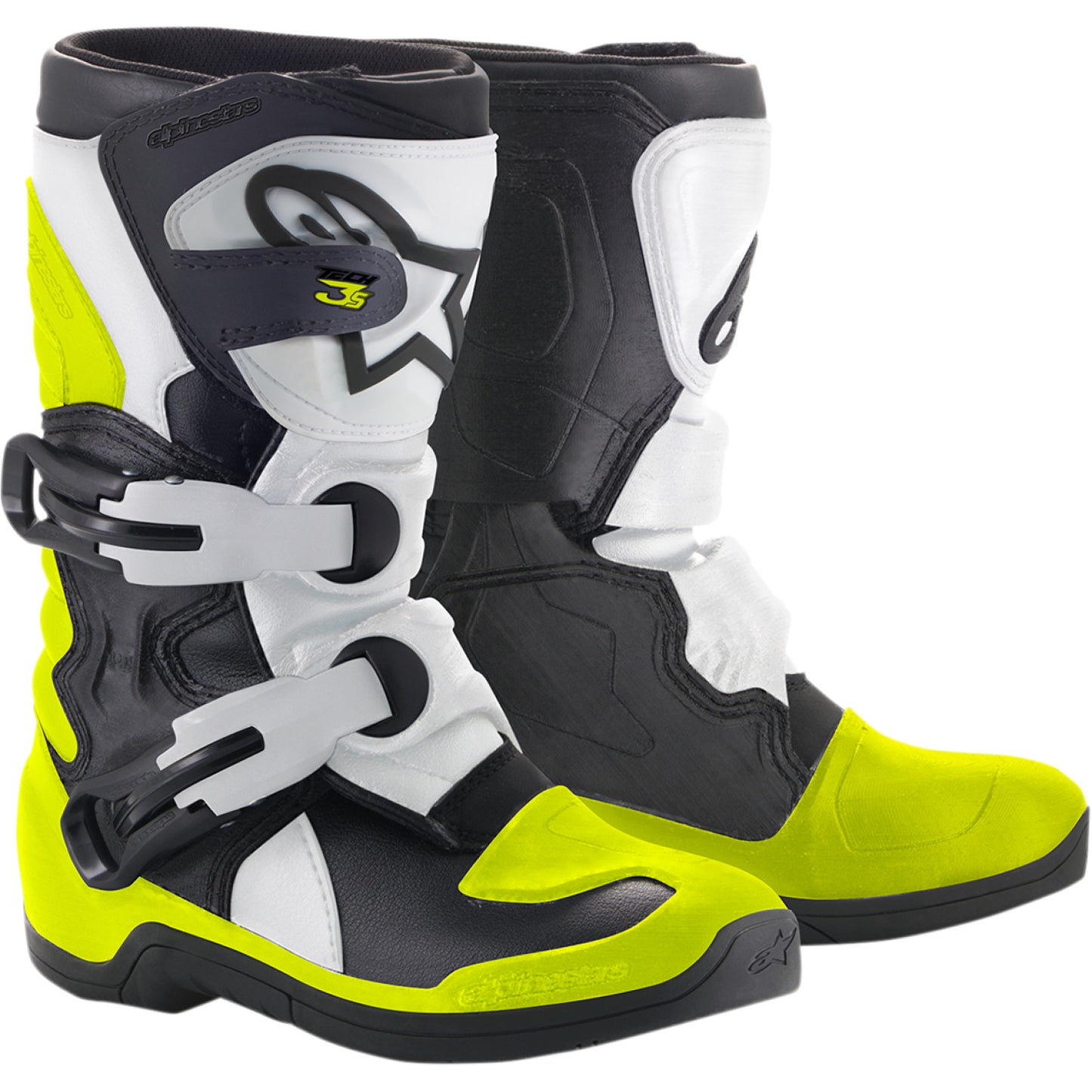 ALPINESTARS Youth Tech 3S Boots - Black/White/Yellow - US 10 2014518-125-10