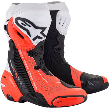 ALPINESTARS Supertech V Boots - Black/Fluo Red/White - US 6 / EU 39 2220121-124-39