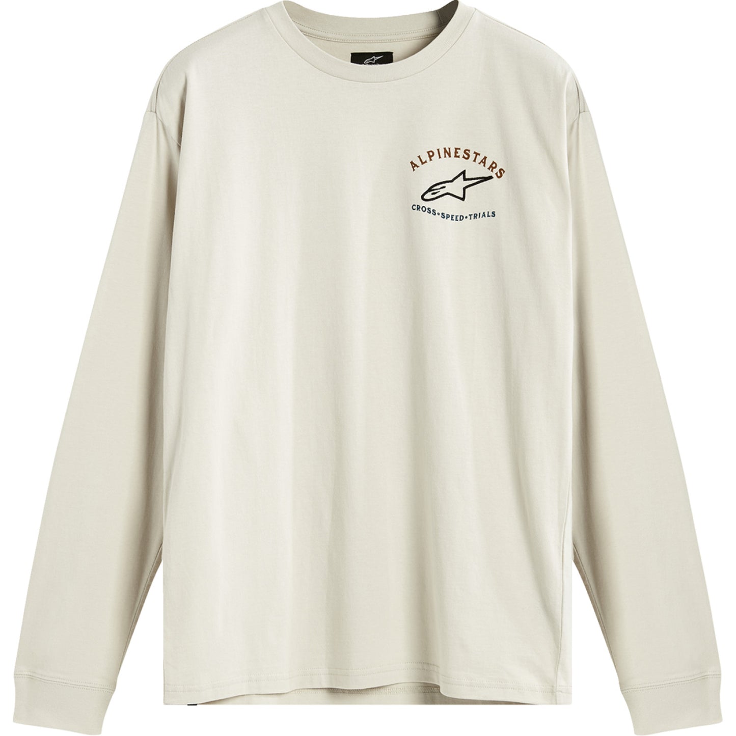 ALPINESTARS Full Face Long-Sleeve T-Shirt - Off White - Large 123371200204L