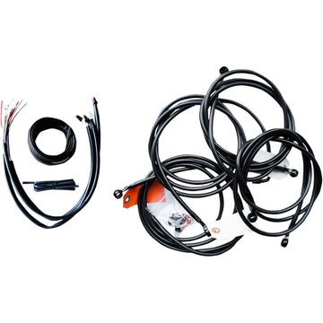 LA Choppers Handlebar Cable/Brake Line Kit - Complete - 18" - 20" Handlebars - Midnight LA-8053KT2-19M