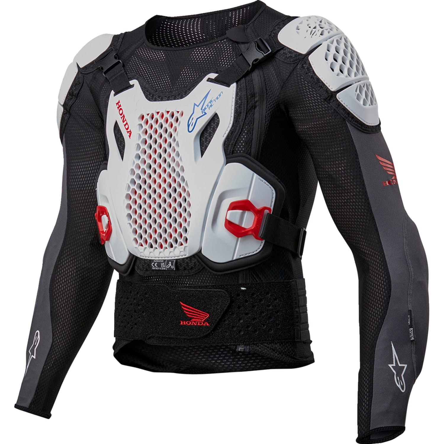 ALPINESTARS Honda Bionic Plus v2 Protection Jacket - Black/White/Blue/Bright Red - Small 6506023-1272-S