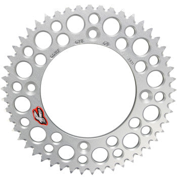 Renthal Rear Sprocket - Aluminum - 49 Tooth - Silver - Gas Gas / Husqvarna / KTM
