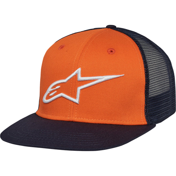 Alpinestars Corp Trucker Hat - Orange/Navy - One Size 1025810034070OS