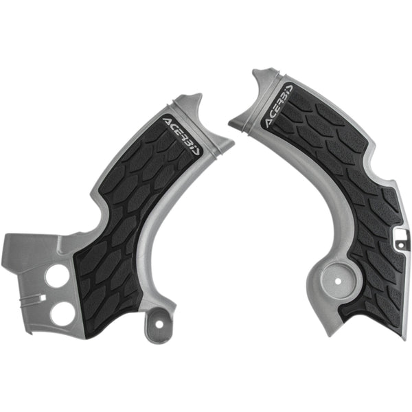 Acerbis X-Grip Frame Guards - Silver/Black - KX 250 F 2657591015