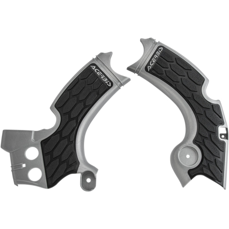Acerbis X-Grip Frame Guards - Silver/Black - KX 250 F 2657591015