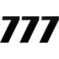Moose Racing Race Number 7 - Black - 4.5" 80017