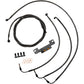 LA Choppers Handlebar Cable/Brake Line Kit - 15" - 17" Ape Hanger Handlebars - Midnight LA-8055KT-16M