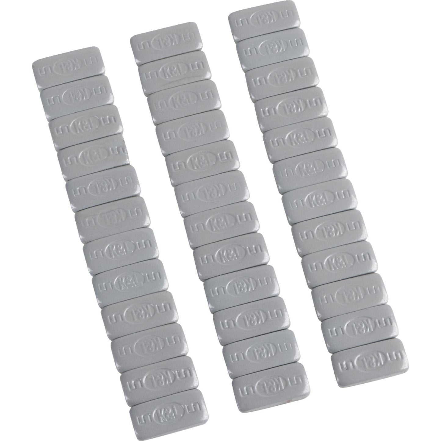 K&L Supply Wheel Weights - Rectangle - Adhesive Stick-On - Silver - 36 Pack 32-2413 | Tire Mounting & Balancing Products