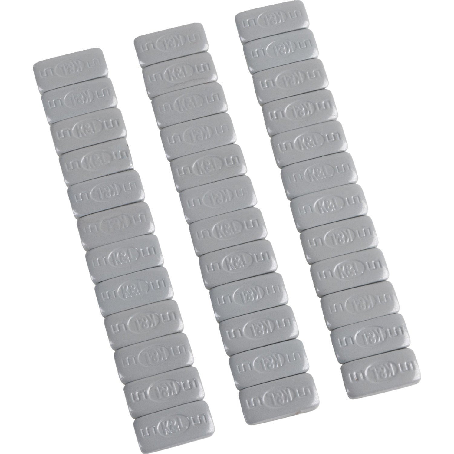 K&L Supply Wheel Weights - Rectangle - Adhesive Stick-On - Silver - 36 Pack 32-2413 | Tire Mounting & Balancing Products