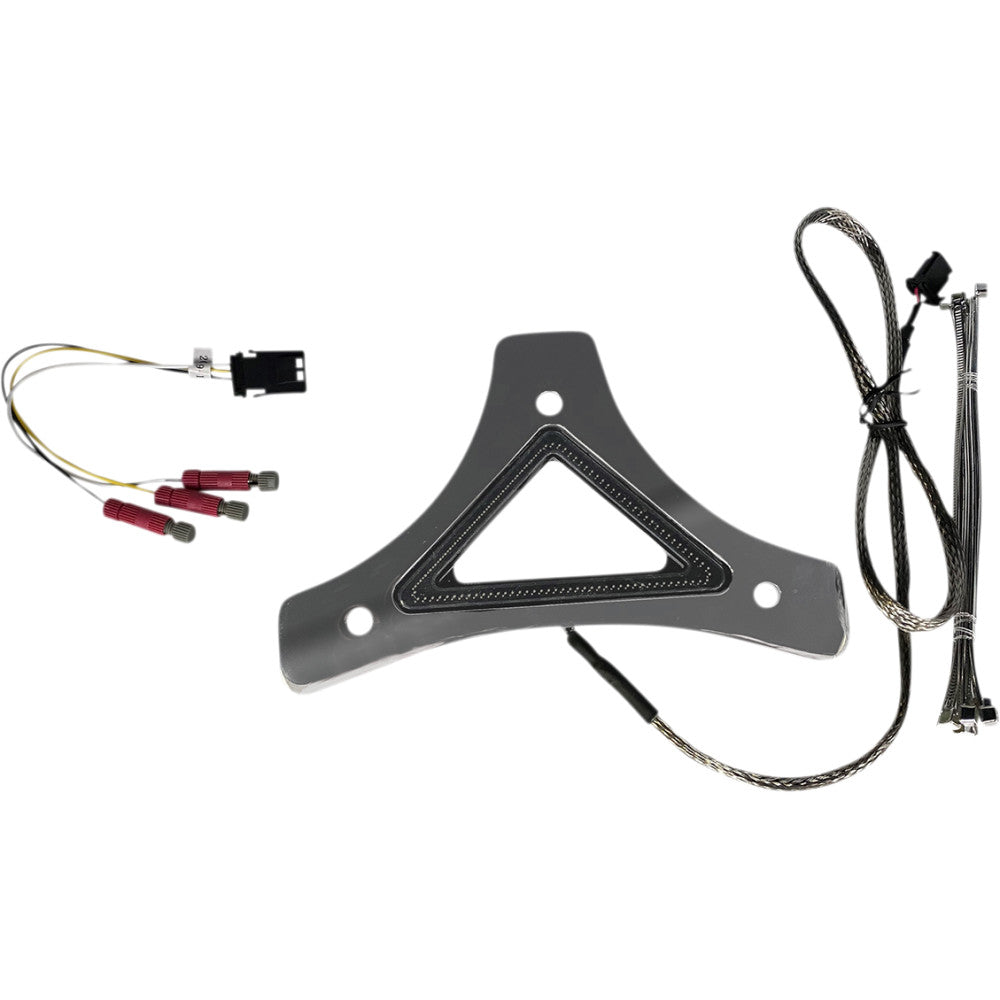 Custom Dynamics LED Backrest Light - Run/Brake - Chrome CD-BR-UNV-C