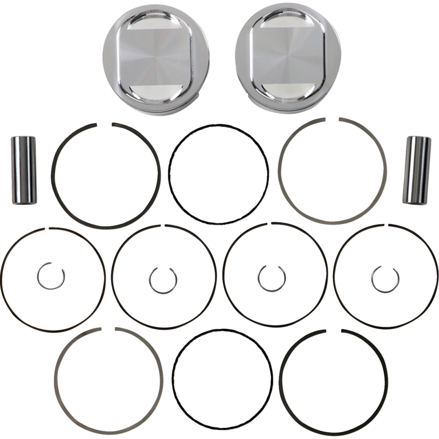 JE Pistons Piston Kit - 107" - Twin Cam 317212 | JE Pistons | Piston & Ring Kits