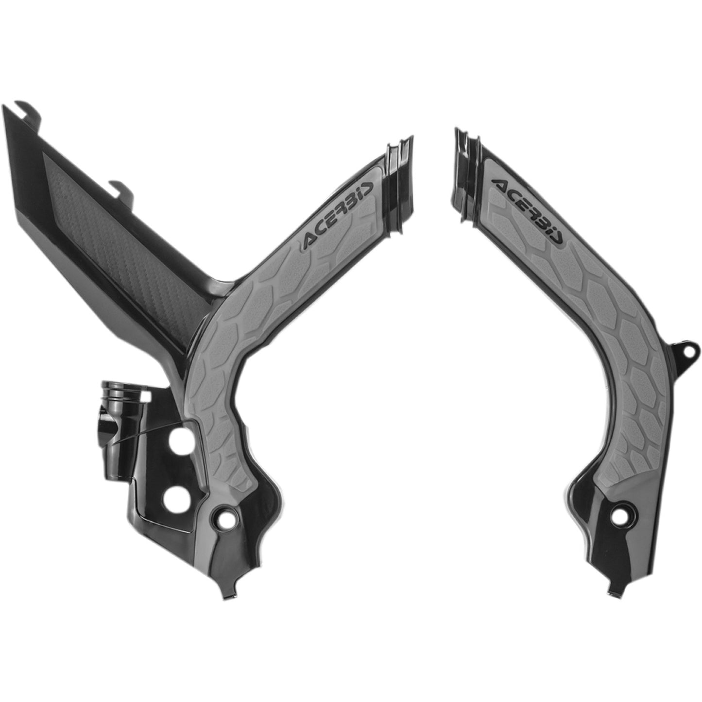 ACERBIS X-Grip Frame Guards - Black/Silver - KTM 2733441001