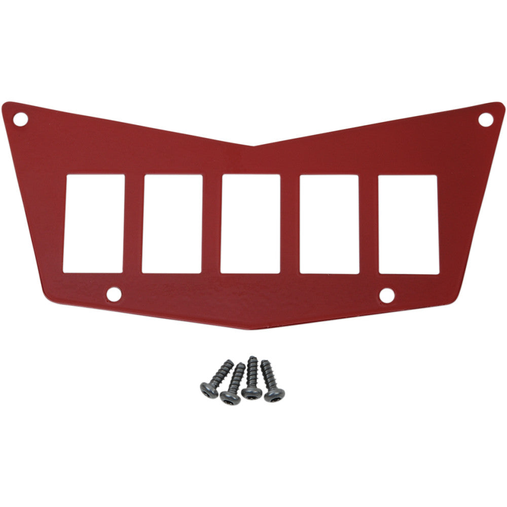 MOOSE OFFROAD Dash Plate - 5 Switch - Red 100-4383-PU