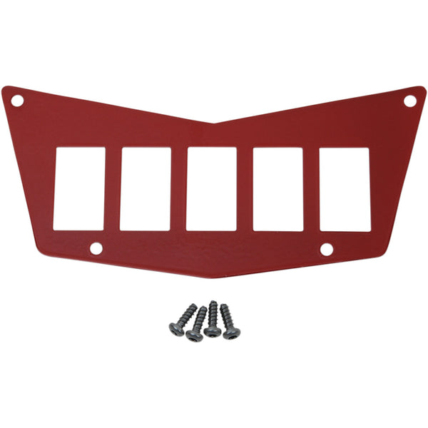 Moose Offroad Dash Plate - 5 Switch - Red 100-4383-PU