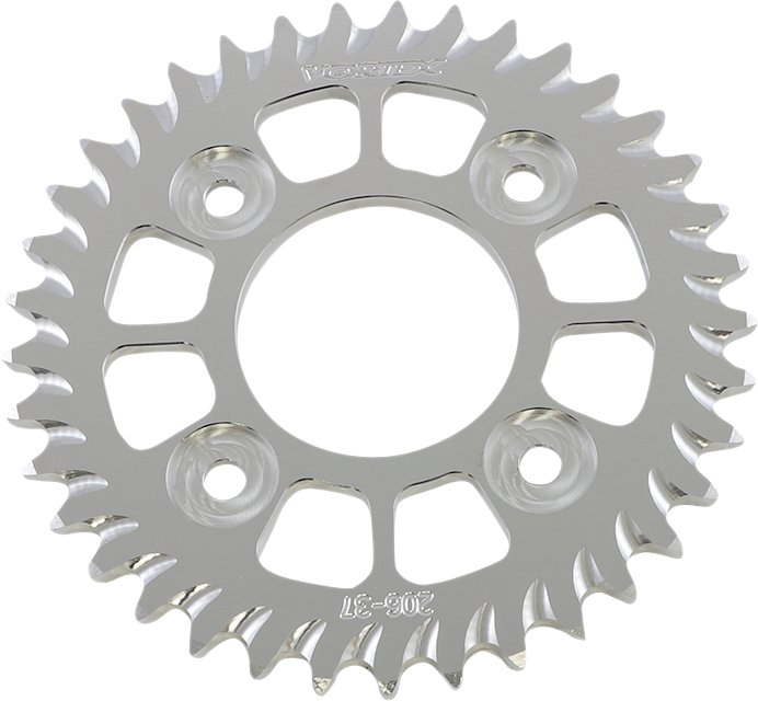 Vortex Aluminum Sprocket - Silver - Rear - 37 Tooth 206-37