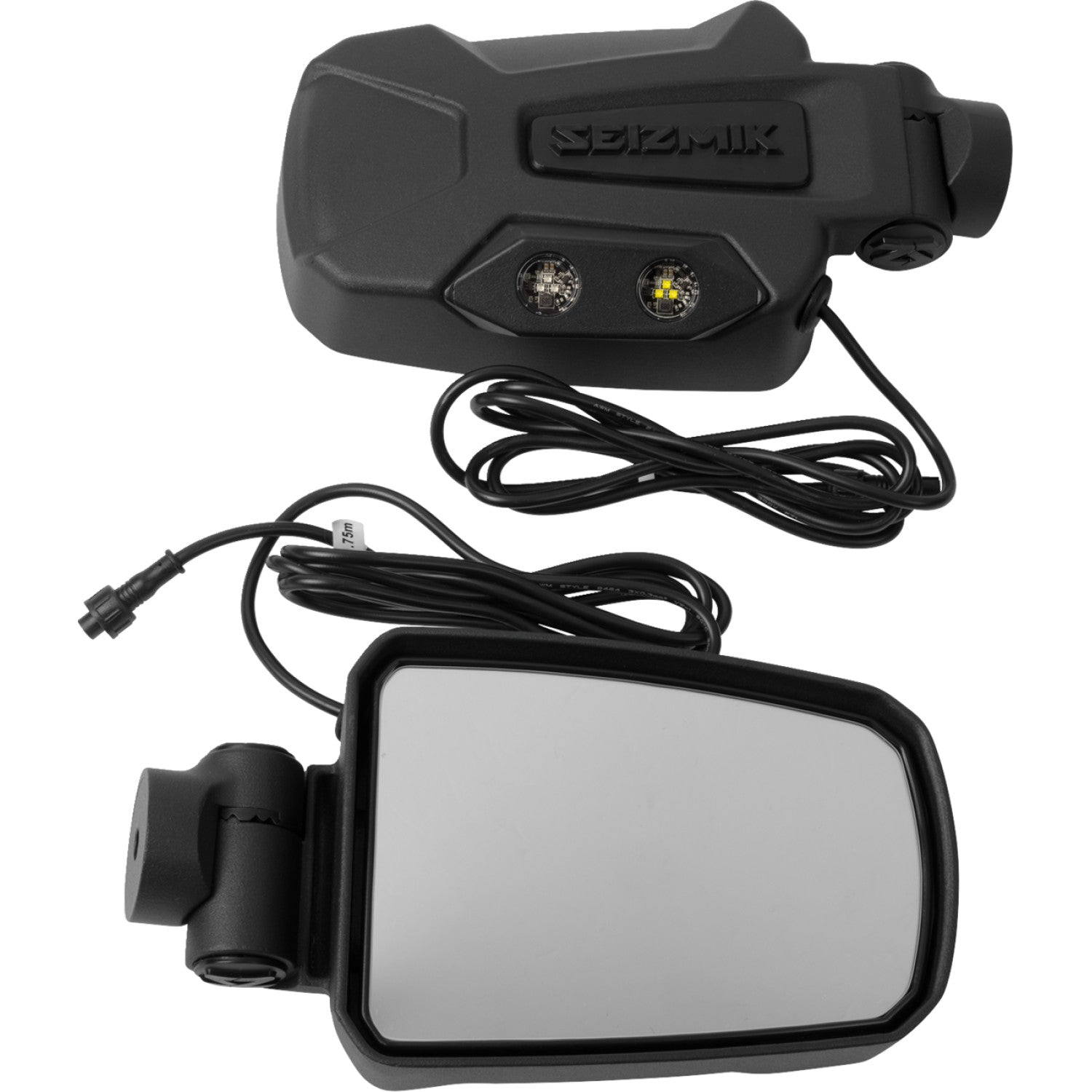 SEIZMIK Mirrors - Pursuit Night Vision - Side View - Rectangle - Black - 1.75"/2" ROPS - Pair 56-18111
