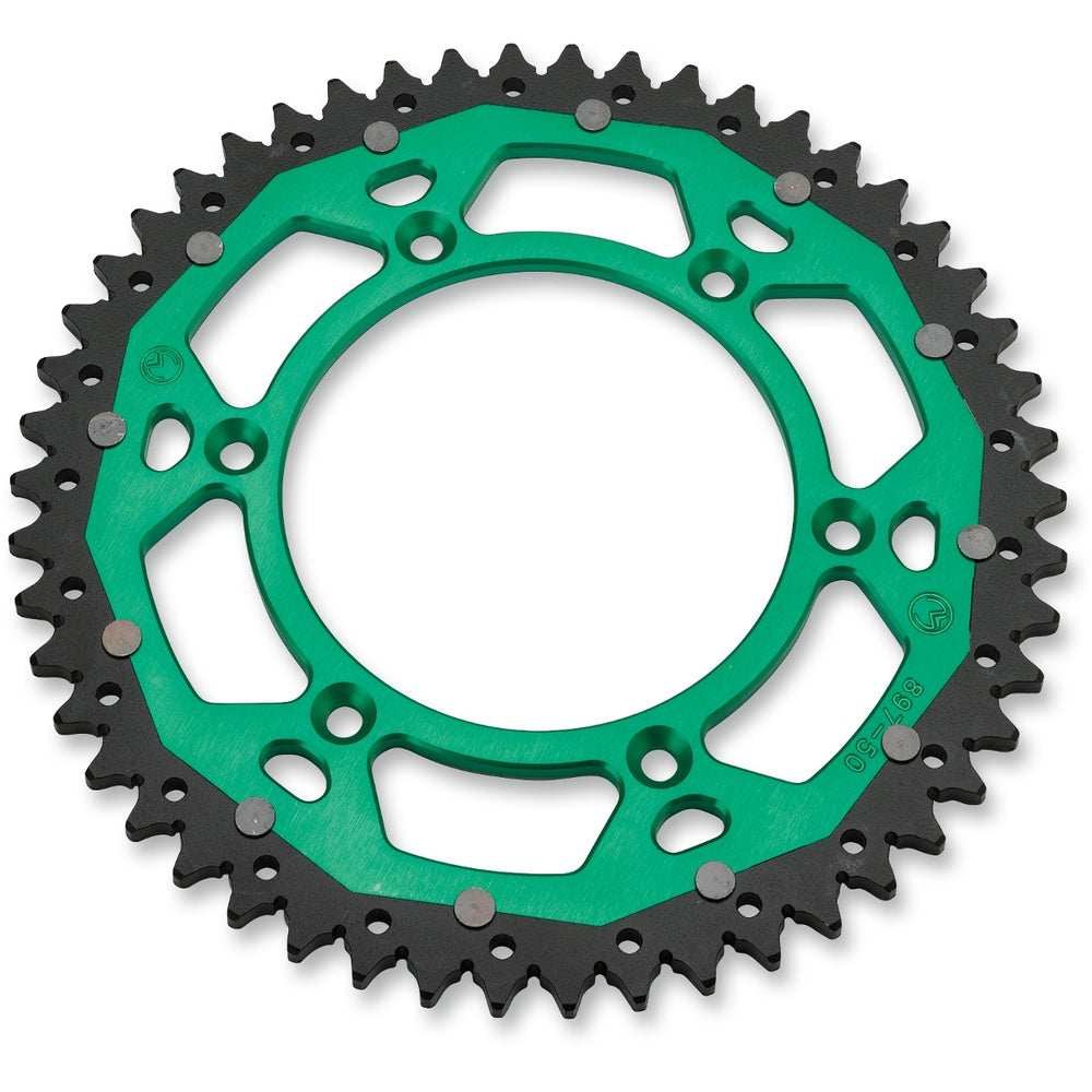 Moose Racing Dual Sprocket - Green - 50 Tooth 1210-460-50-15X