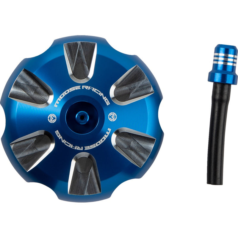 Moose Racing Aluminum Gas Cap - Blue - Sherco T03-5116L