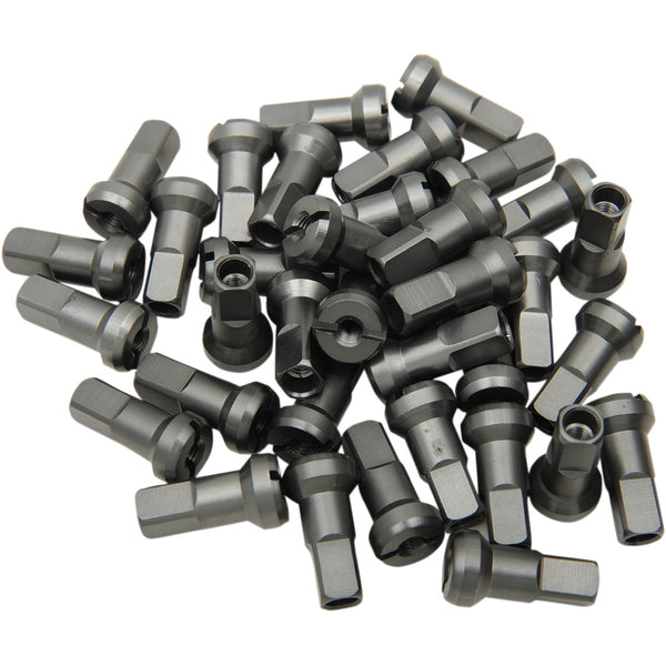 Moose Racing Spoke Nipples - MX1 - Titanium Gray - 9 Gauge - Set 24-940