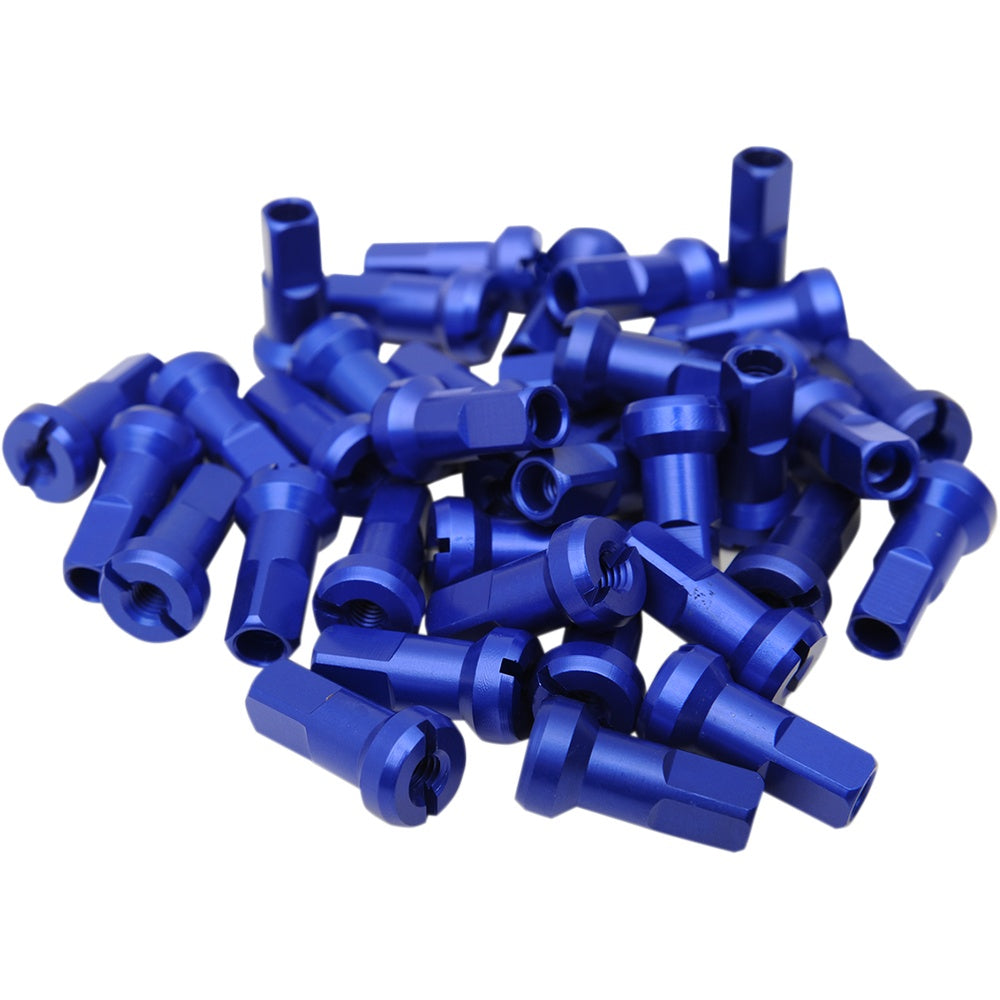 Moose Racing Spoke Nipples - MX1 - Blue - 9 Gauge - Set 24-920