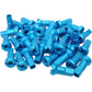 Moose Racing Spoke Nipples - MX1 - Lake Blue - 8 Gauge - Set 24-880