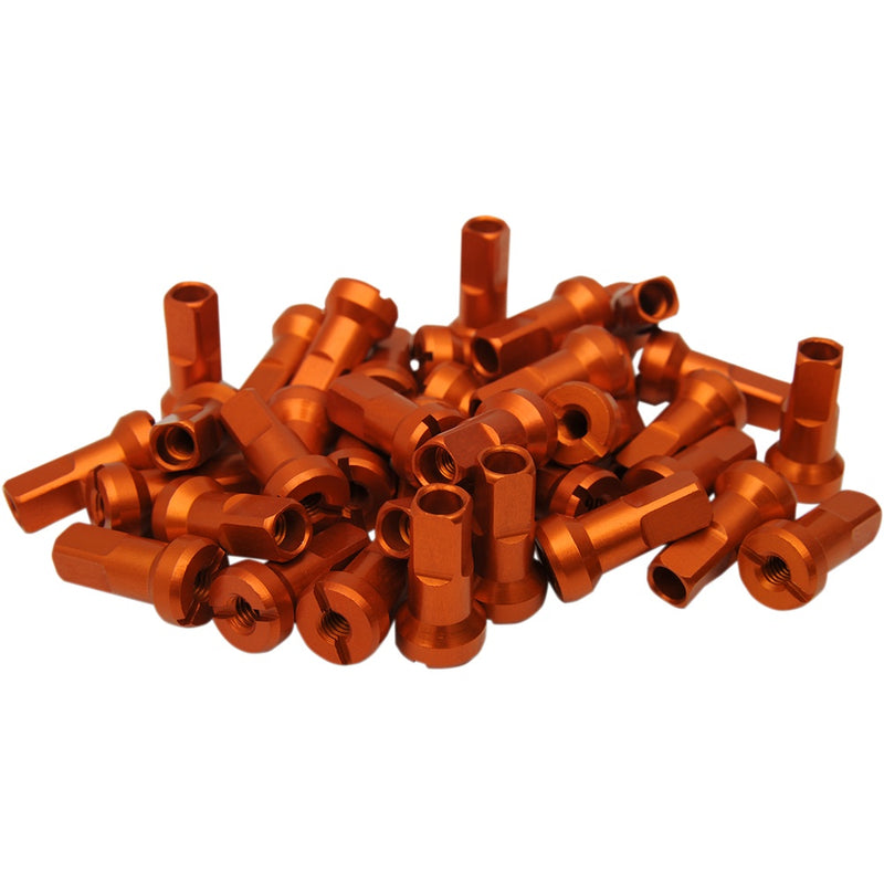 Moose Racing Spoke Nipples - MX1 - Orange - 8 Gauge - Set 24-850