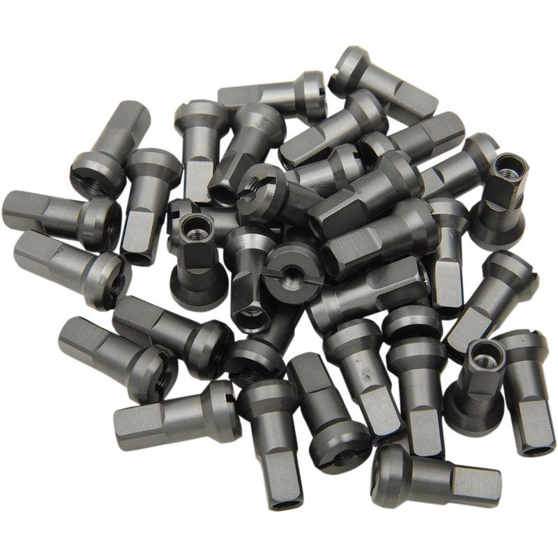 Moose Racing Spoke Nipples - MX1 - Titanium Gray - 8 Gauge - Set 24-840