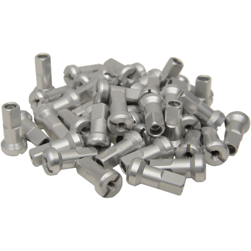 Moose Racing Spoke Nipples - MX1 - Silver - 8 Gauge - Set 24-800