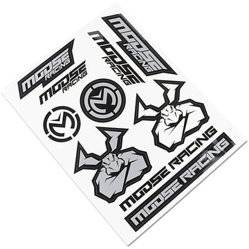 Moose Racing S2 Decal - Moose Racing - Black/Silver 4320-2205