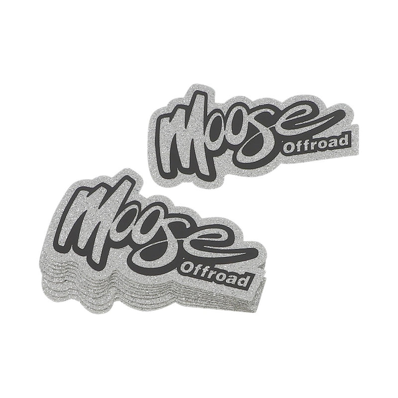 Moose Racing Decal - Retro Moose - Silver - 10 Pack 4320-2461