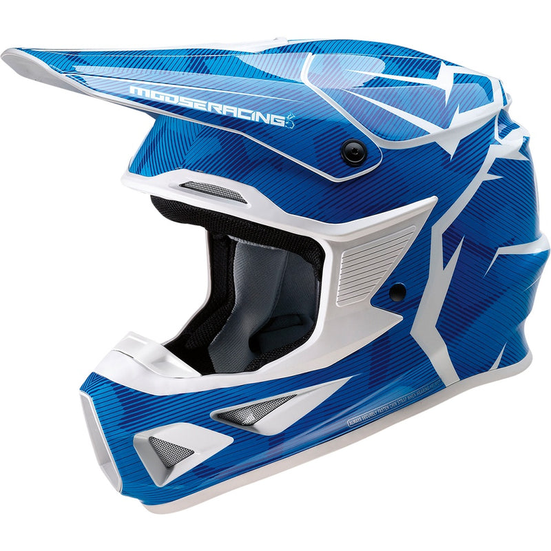 Moose Racing F.I. Helmet - Agroid Camo - MIPS? - Blue/White - XS 0110-7766