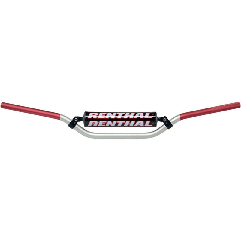 RENTHAL Handlebar - 7/8" - 971 - RC - Silver/Red 97108SR01187