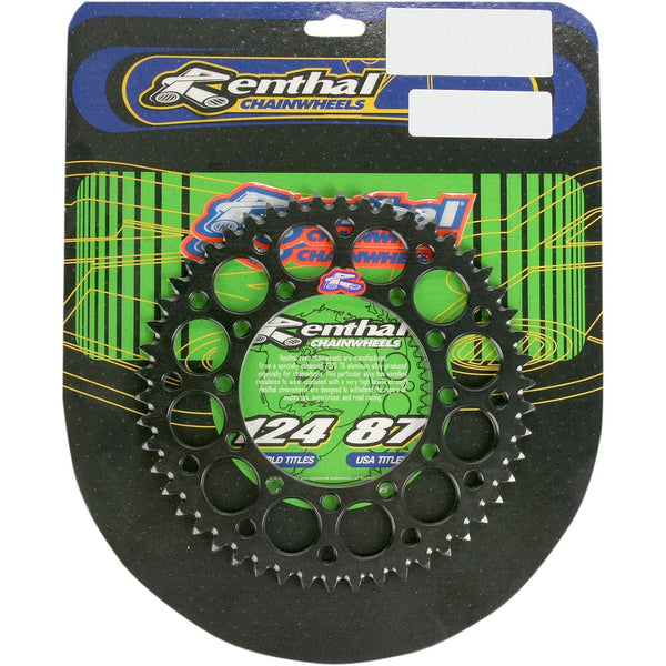 Renthal Sprocket - Kawasaki - Black - 52 Tooth 191U-420-52GEBK