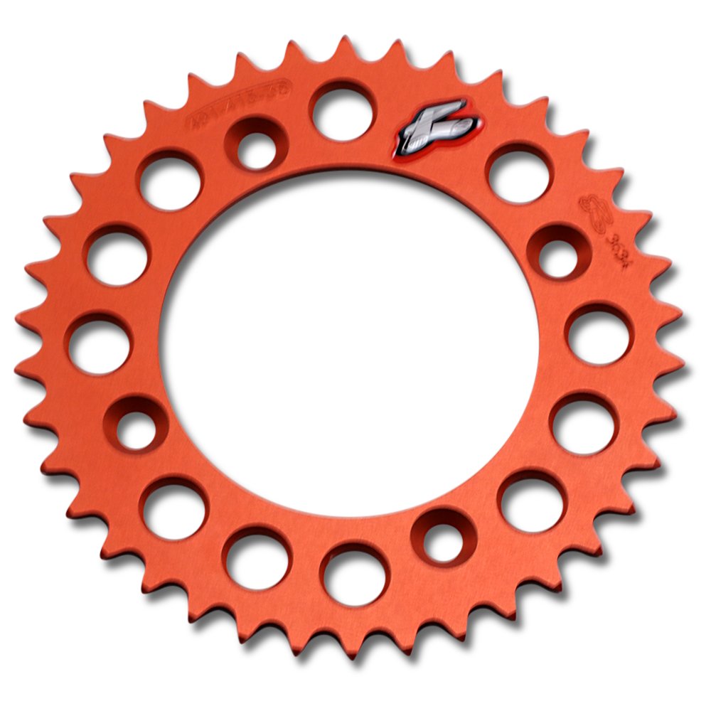 Renthal Rear Sprocket - Orange - 38 Tooth 491--415-38P-OR