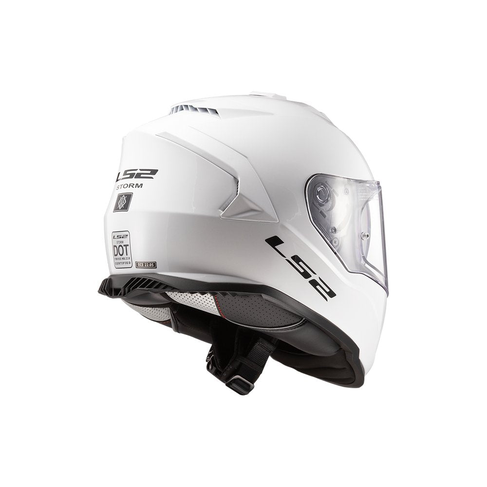 LS2 Assault Solid Gloss White Helmet w/Sunshield - Medium