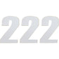 Moose Racing Race Number 2 - White - 6" 80102
