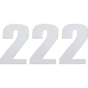 Moose Racing Race Number 2 - White - 6" 80102