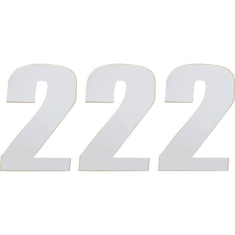 Moose Racing Race Number 2 - White - 6" 80102