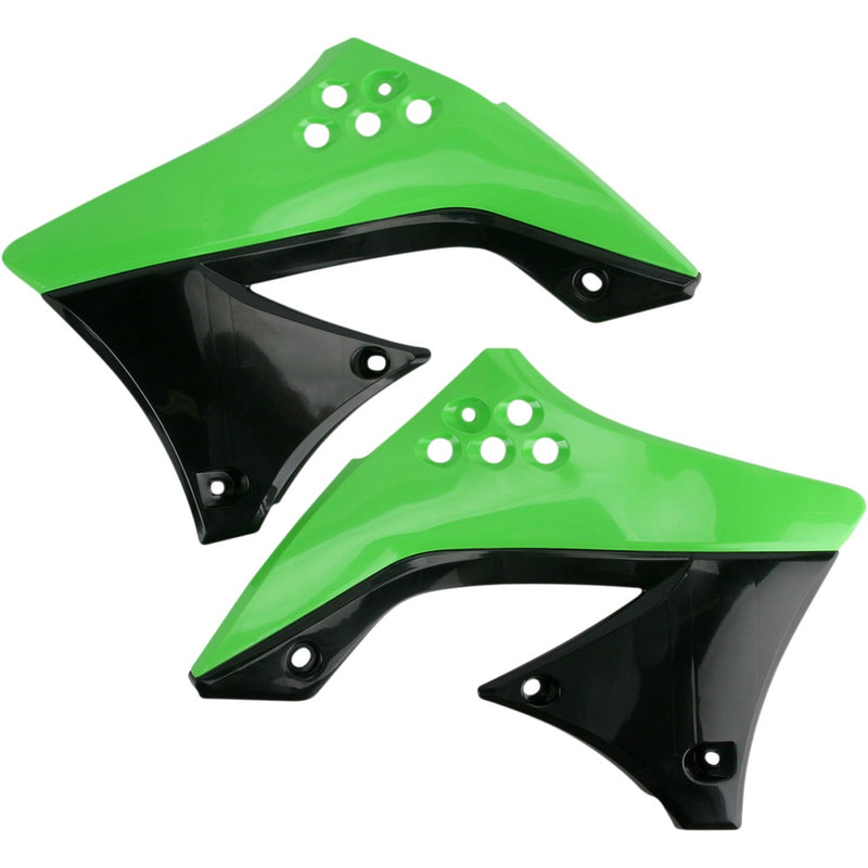 Acerbis Radiator Shrouds - Green/Black 2141711089