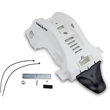 Acerbis Skid Plate - White/Black - Gas Gas | Husqvarna | KTM 2736361035