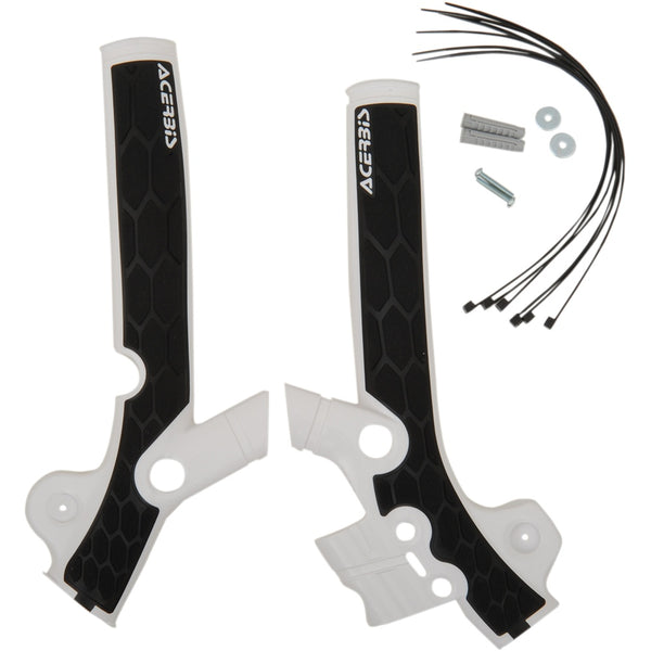 Acerbis X-Grip Frame Guards - White/Black - Husqvarna | KTM 2449521035