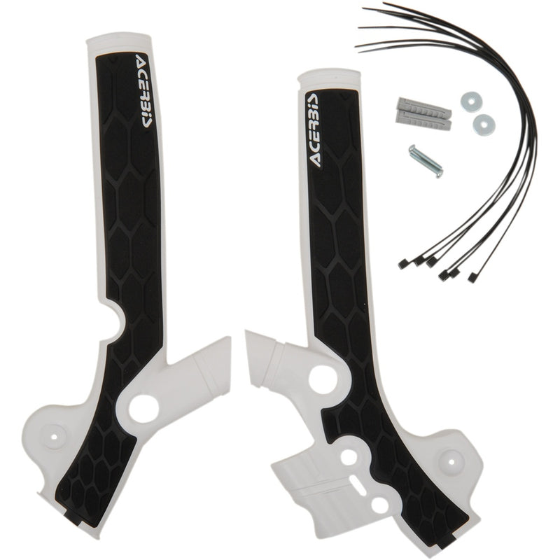 Acerbis X-Grip Frame Guards - White/Black - Husqvarna | KTM 2449521035