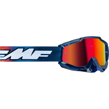 FMF PowerBomb Goggles - Caselli - Blue/Orange/White - Red Mirror F-50037-00014